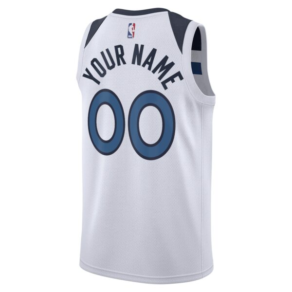Minnesota Timberwolves Nike Unisex Swingman Custom Jersey White - Association Edition - Image 4