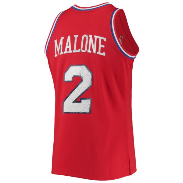 Moses Malone Philadelphia 76ers Mitchell & Ness 1982/83 Hardwood Classics NBA 75th Anniversary Diamond Swingman Jersey - Red - Image 4
