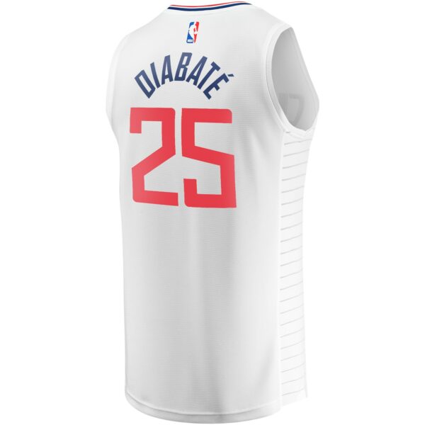 Moussa Diabaté LA Clippers Fanatics Youth Fast Break Player Jersey - Association Edition - White - Image 4