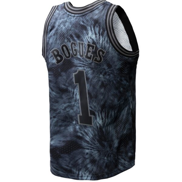 Muggsy Bogues Charlotte Hornets Mitchell & Ness Hardwood Classics 1992/93 Tie-Dye Swingman Jersey - Black - Image 4