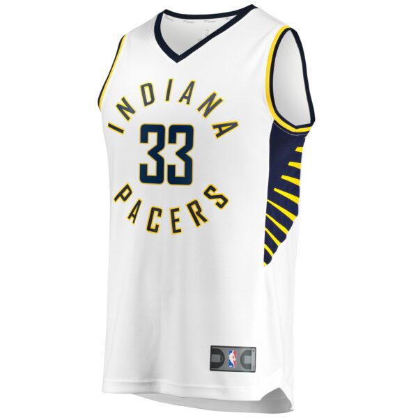 Myles Turner Indiana Pacers Fanatics Fast Break Replica Jersey - Association Edition - White - Image 3