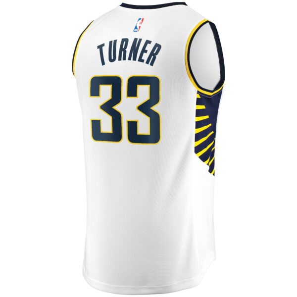 Myles Turner Indiana Pacers Fanatics Fast Break Replica Player Jersey - White - Association Edition - Image 4