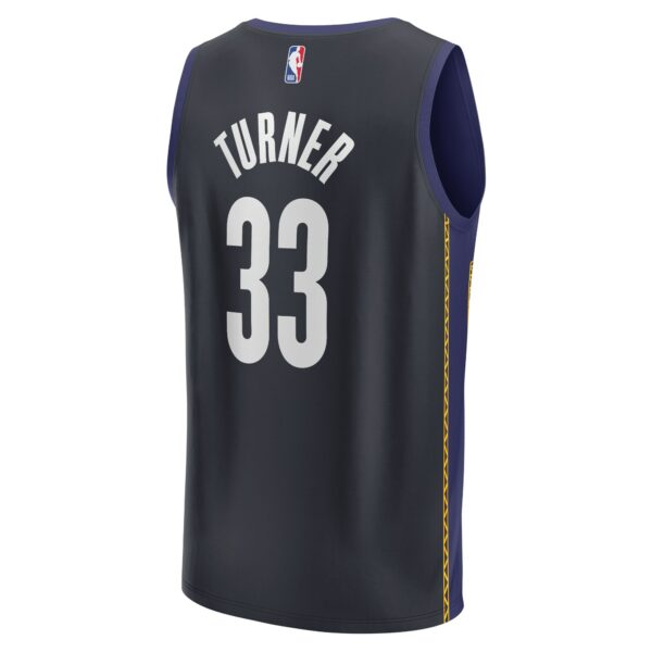 Myles Turner Indiana Pacers Fanatics Fastbreak Jersey - City Edition - Blue - Image 3