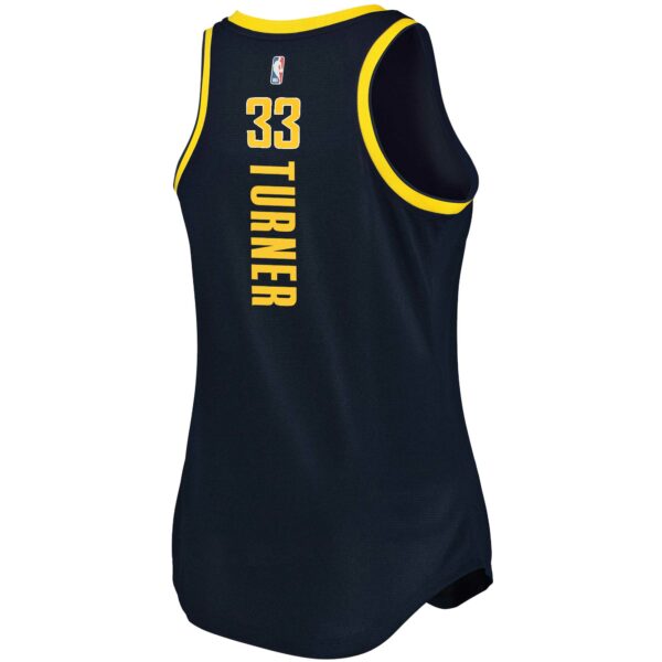 Myles Turner Indiana Pacers Fanatics Women's Fast Break Tank Jersey - Icon Edition - Navy - Image 4