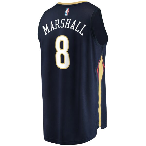 Naji Marshall New Orleans Pelicans Fanatics Fast Break Replica Jersey - Icon Edition - Navy - Image 4