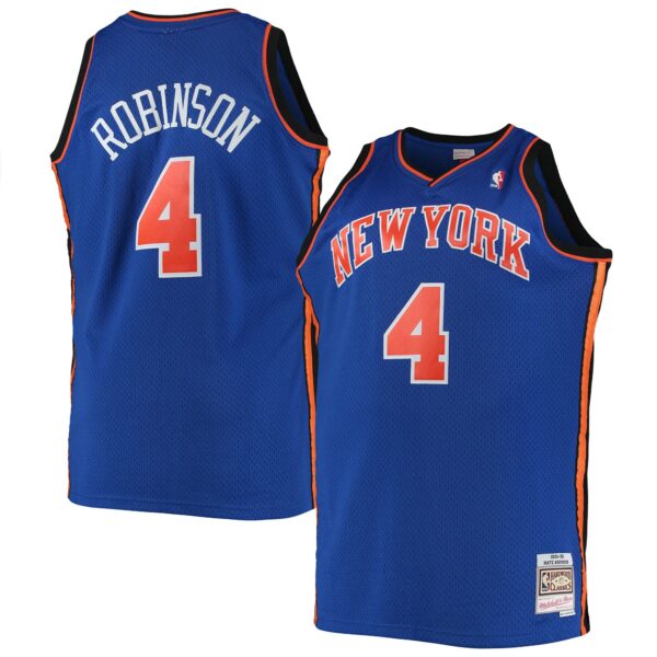 Nate Robinson New York Knicks Mitchell & Ness 2005/06 Big & Tall Hardwood Classics Swingman Jersey - Blue - Image 2