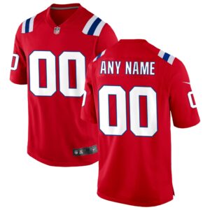 New England Patriots Nike Alternate Custom Jersey - Red