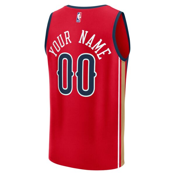 New Orleans Pelicans Fanatics Custom Fast Break Jersey - Red - Statement Edition - Image 4