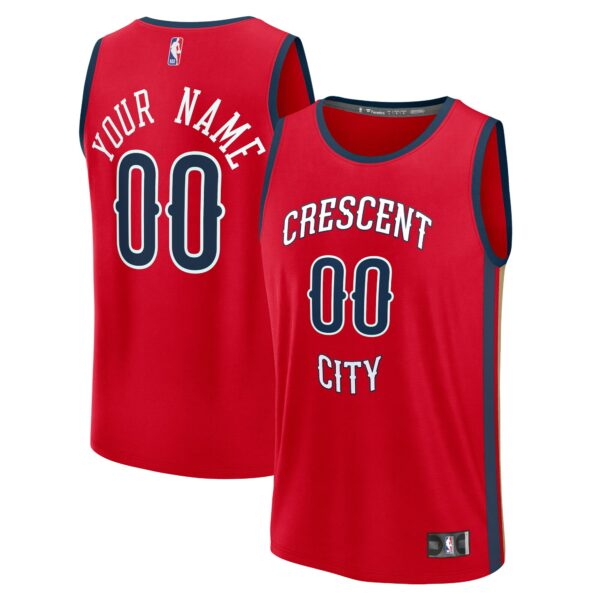 New Orleans Pelicans Fanatics Custom Fast Break Jersey - Red - Statement Edition - Image 2