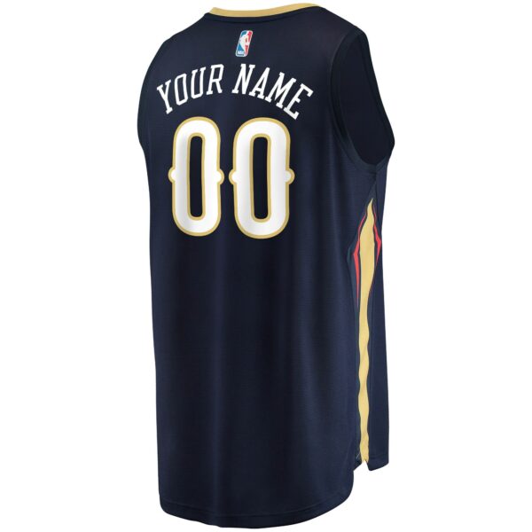 New Orleans Pelicans Fanatics Fast Break Custom Replica Jersey Navy - Icon Edition - Image 4