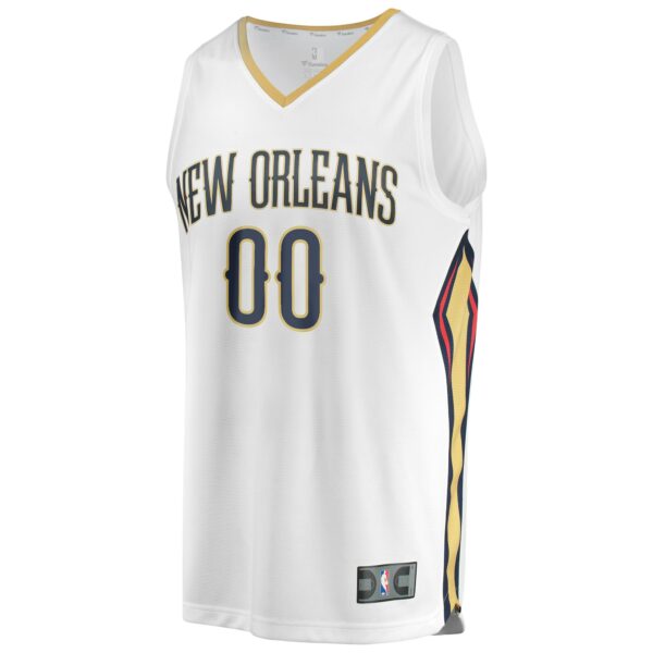 New Orleans Pelicans Fanatics Unisex Custom Fast Break Jersey - Association Edition - White - Image 3