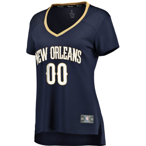 New Orleans Pelicans Fanatics Women's Fast Break Custom Jersey Navy - Icon Edition - Image 3