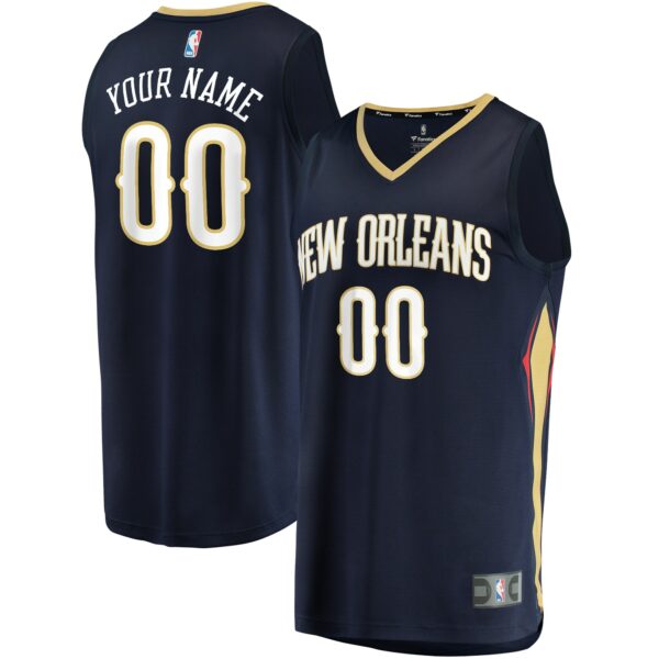 New Orleans Pelicans Fanatics Youth Fast Break Custom Jersey - Navy - Icon Edition - Image 2