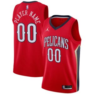 New Orleans Pelicans Jordan Brand Swingman Custom Jersey - Statement Edition - Red