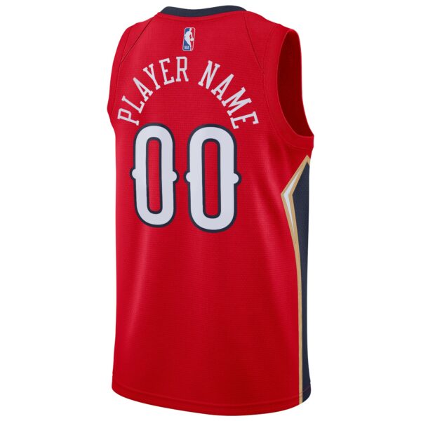 New Orleans Pelicans Jordan Brand Swingman Custom Jersey - Statement Edition - Red - Image 4
