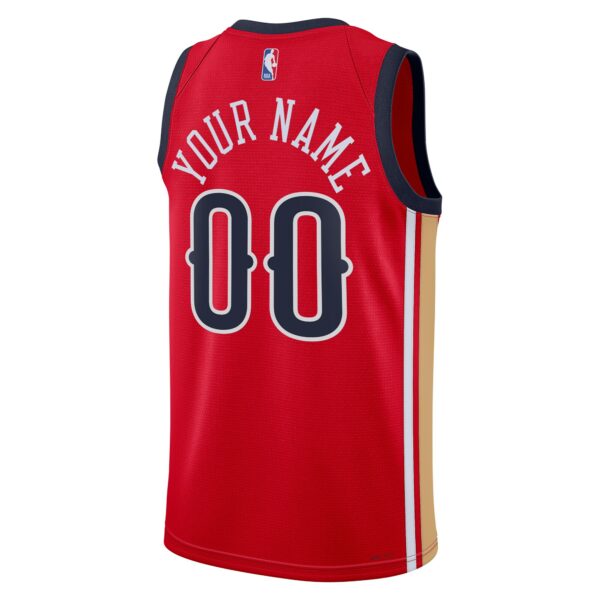New Orleans Pelicans Jordan Brand Unisex Swingman Custom Jersey - Red - Statement Edition - Image 4