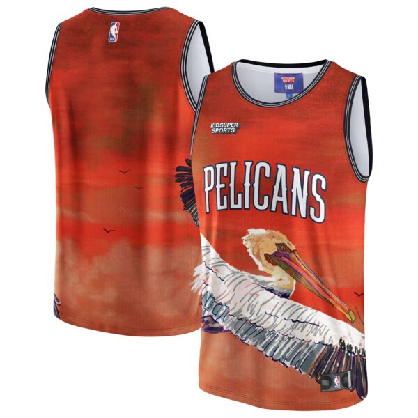 New Orleans Pelicans NBA & KidSuper Studios by Fanatics Unisex Hometown Jersey - Red - Image 2