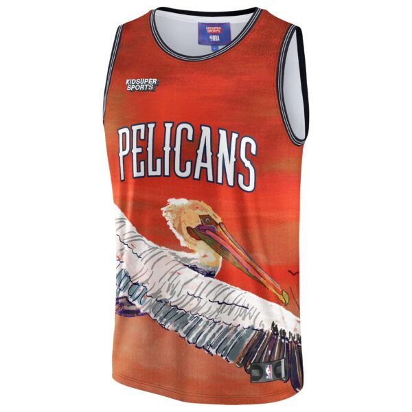 New Orleans Pelicans NBA & KidSuper Studios by Fanatics Unisex Hometown Jersey - Red - Image 3