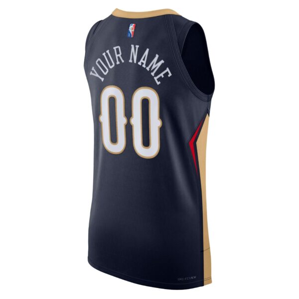 New Orleans Pelicans Nike 2021/22 Diamond Authentic Custom Jersey - Icon Edition - Navy - Image 4