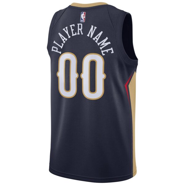 New Orleans Pelicans Nike Swingman Custom Jersey Navy - Icon Edition - Image 4
