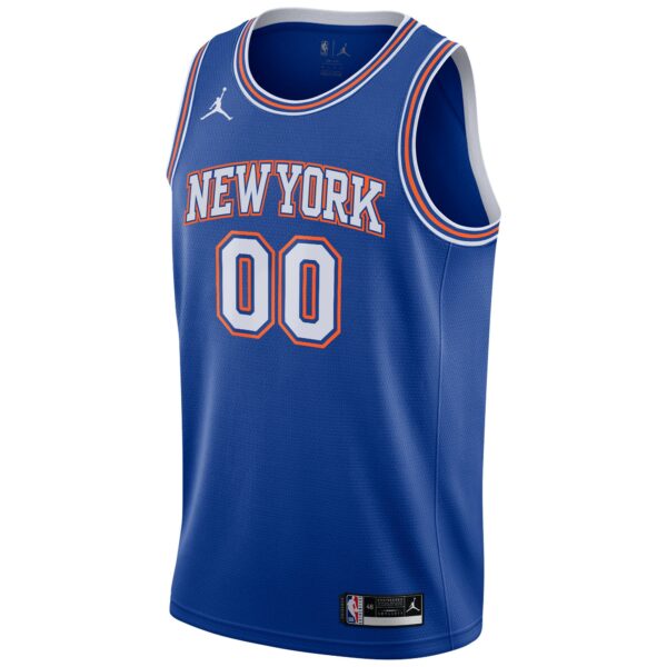 New York Knicks Jordan Brand Swingman Custom Jersey - Statement Edition - Blue - Image 3