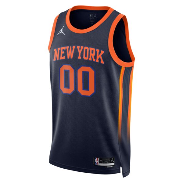 New York Knicks Jordan Brand Unisex 2022/23 Swingman Custom Jersey - Statement Edition - Navy - Image 3