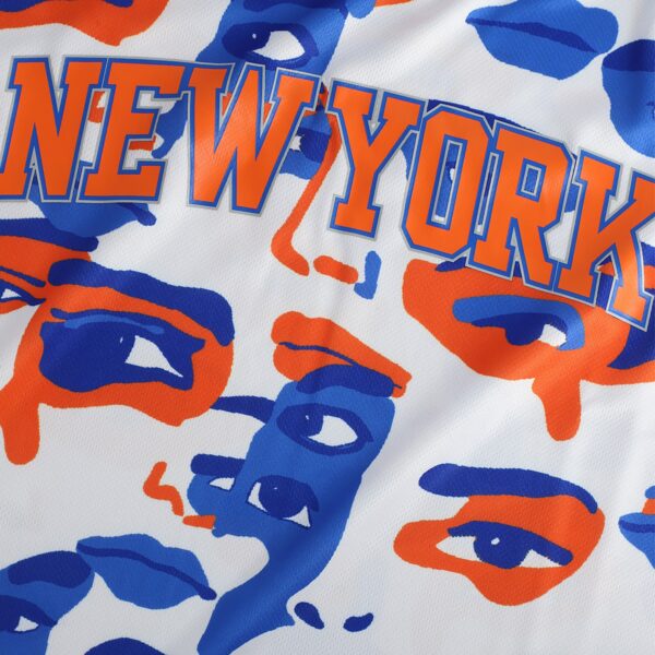 New York Knicks NBA & KidSuper Studios by Fanatics Unisex Hometown Jersey - White - Image 7
