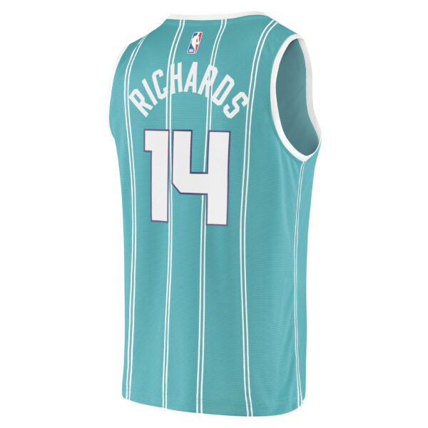 Nick Richards Charlotte Hornets Fanatics Youth 2020/21 Fast Break Replica Jersey - Icon Edition - Teal - Image 4