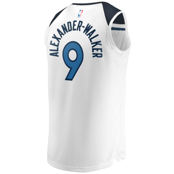 Nickeil Alexander-Walker Minnesota Timberwolves Fanatics Fast Break Replica Player Jersey - Association Edition - White - Image 4