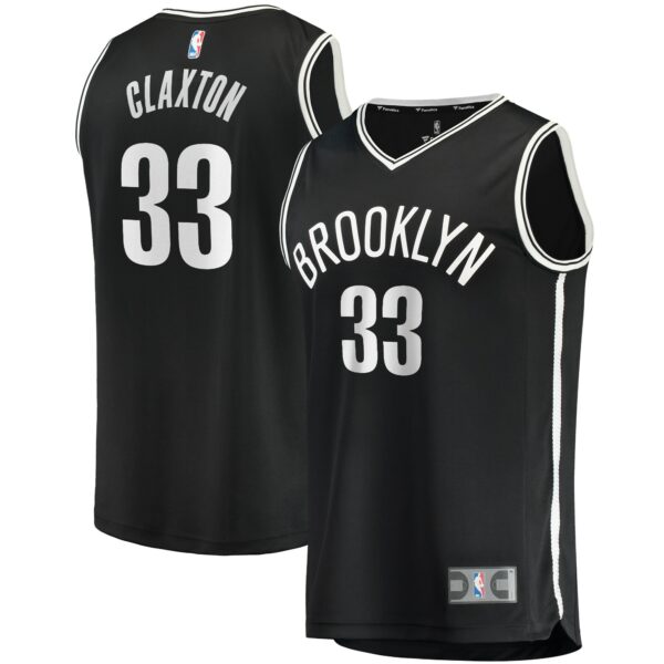 Nicolas Claxton Brooklyn Nets Fanatics Fast Break Player Jersey - Icon Edition - Black - Image 2