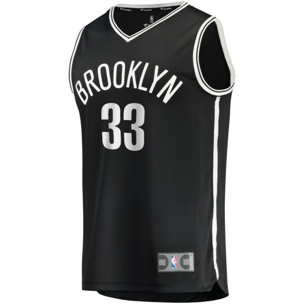 Nicolas Claxton Brooklyn Nets Fanatics Fast Break Player Jersey - Icon Edition - Black - Image 3