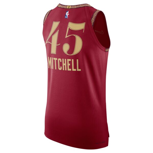 Nike Donovan Mitchell Cleveland Cavaliers  Authentic Jersey - City Edition - Wine - Image 4