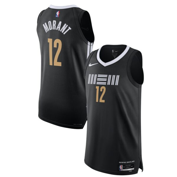 Nike Ja Morant Memphis Grizzlies  Authentic Jersey - City Edition - Black - Image 2