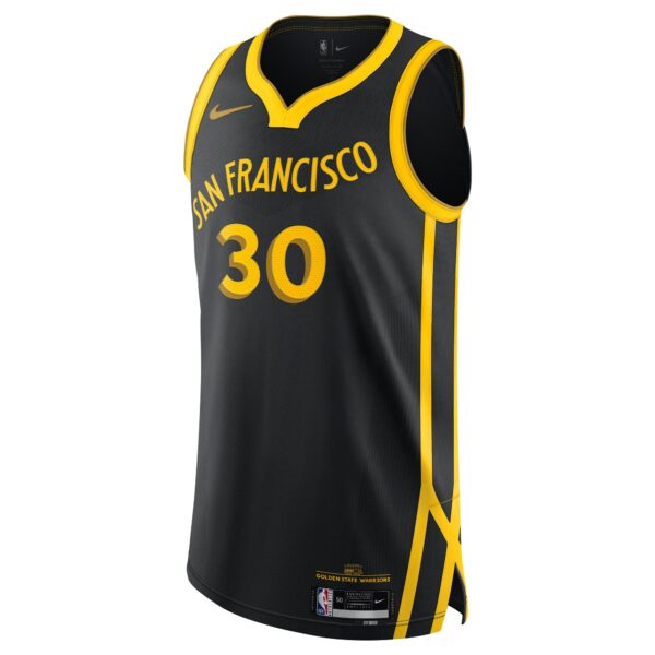 Nike Stephen Curry Golden State Warriors  Authentic Jersey - City Edition - Black - Image 3