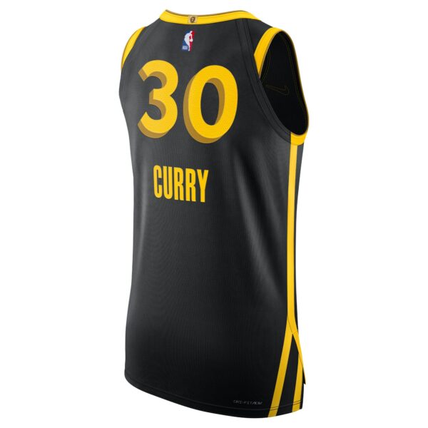 Nike Stephen Curry Golden State Warriors  Authentic Jersey - City Edition - Black - Image 4