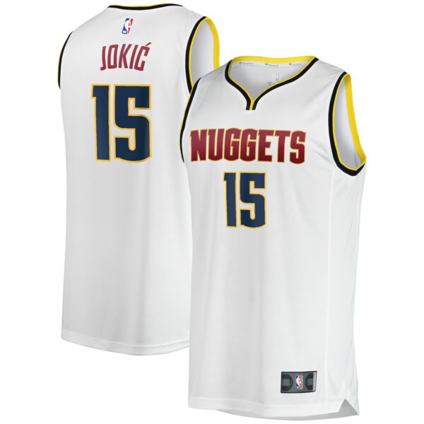 Nikola Jokic Denver Nuggets Fanatics Fast Break Player Jersey - Association Edition - White - Image 2