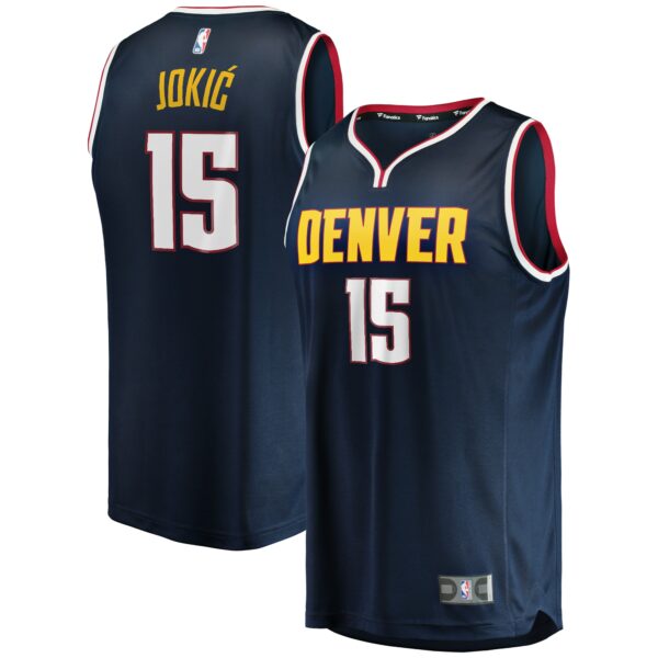 Nikola Jokic Denver Nuggets Fanatics Youth Fast Break Replica Jersey Blue - Icon Edition