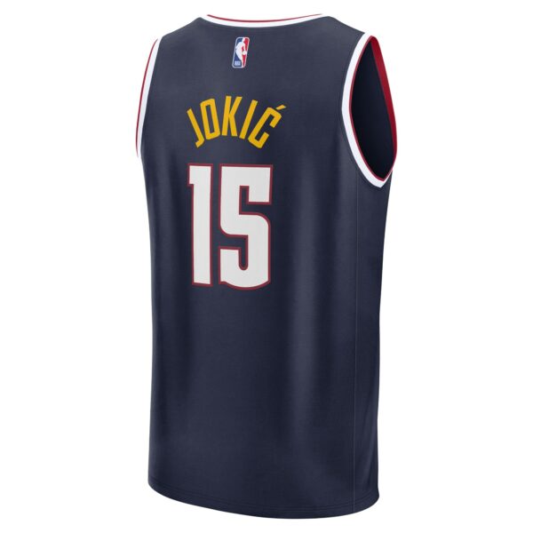 Nikola Jokic Denver Nuggets Fanatics Youth Fast Break Replica Player Jersey - Icon Edition - Navy - Image 4