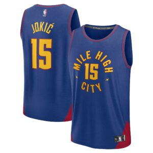 Nikola Jokic Denver Nuggets Fanatics Youth Fast Break Replica Player Jersey - Statement Edition - Blue