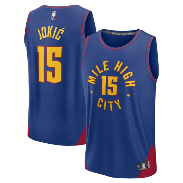 Nikola Jokic Denver Nuggets Fanatics Youth Fast Break Replica Player Jersey - Statement Edition - Blue