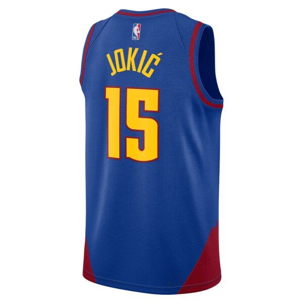 Nikola Jokic Denver Nuggets Jordan Brand Unisex Swingman Jersey - Statement Edition - Blue - Image 4