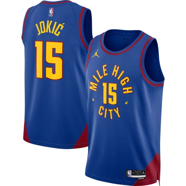 Nikola Jokic Denver Nuggets Jordan Brand Unisex Swingman Jersey - Statement Edition - Blue - Image 2