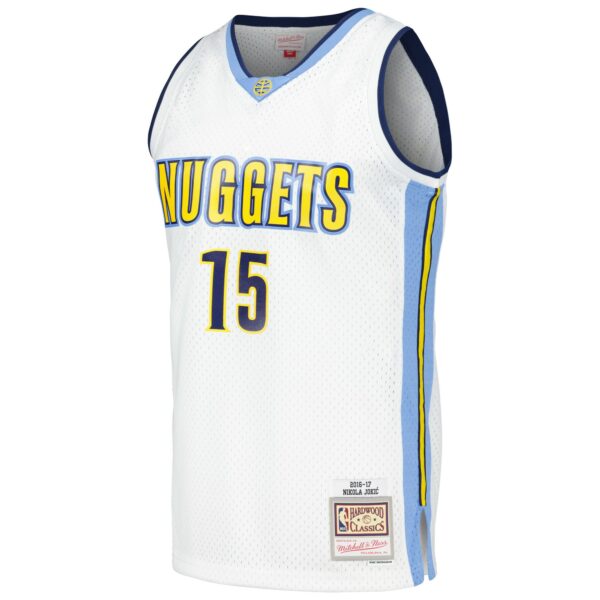 Nikola Jokic Denver Nuggets Mitchell & Ness 2016/17 Throwback Swingman Jersey - White - Image 3