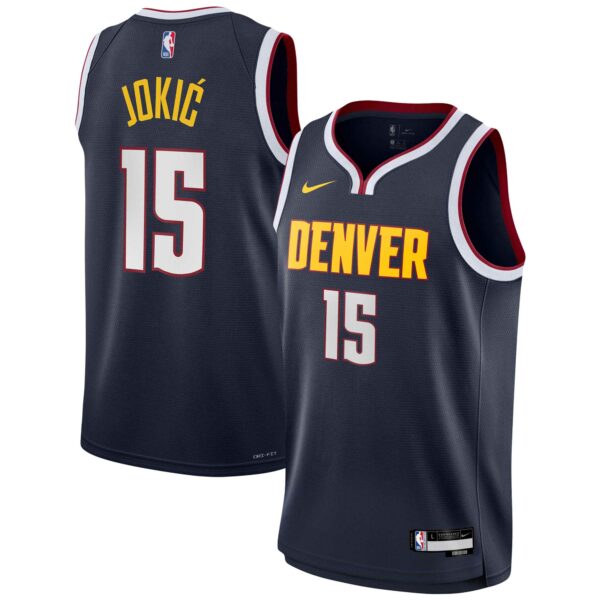 Nikola Jokic Denver Nuggets Nike Youth Swingman Jersey - Icon Edition - Navy - Image 2