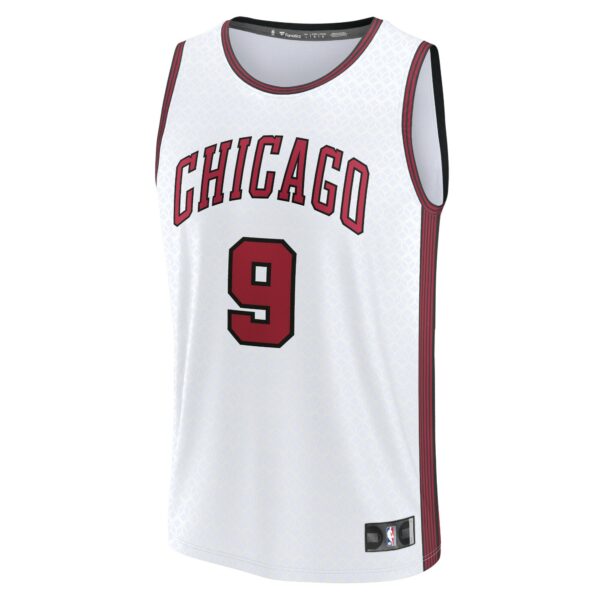 Nikola Vucevic Chicago Bulls Fanatics Fastbreak Jersey - City Edition - White - Image 3