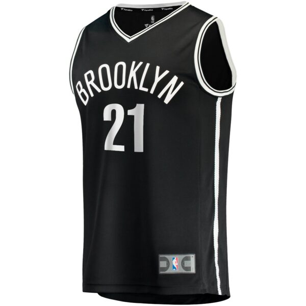 Noah Clowney Brooklyn Nets Fanatics Youth  Fast Break Replica Jersey - Icon Edition - Black - Image 3