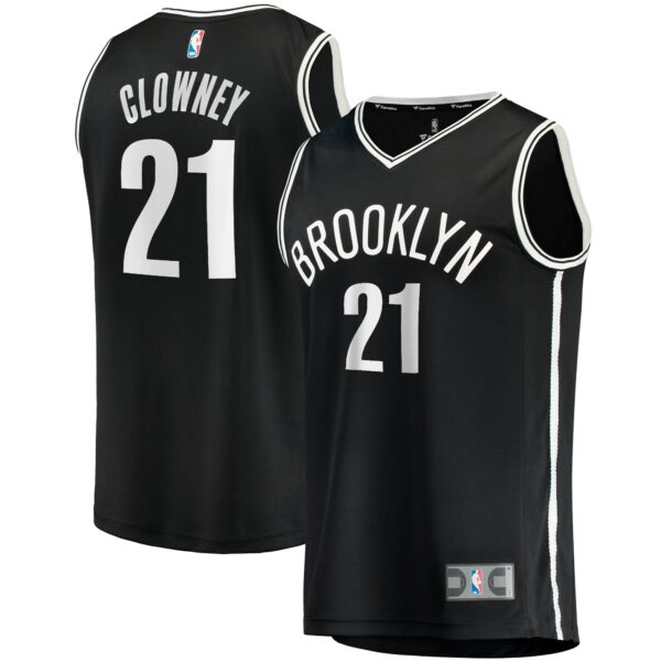 Noah Clowney Brooklyn Nets Fanatics Youth  Fast Break Replica Jersey - Icon Edition - Black - Image 2