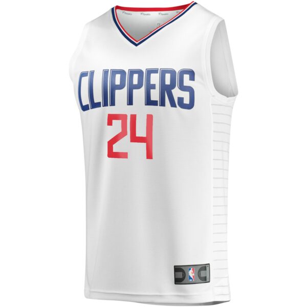 Norman Powell LA Clippers Fanatics Youth Fast Break Player Jersey - Association Edition - White - Image 3