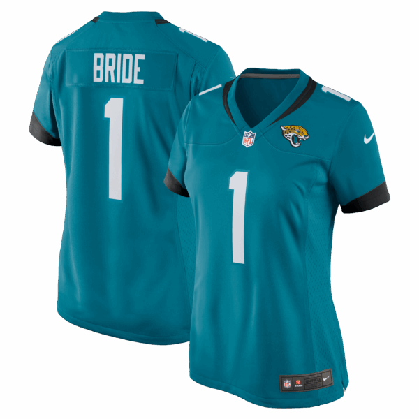 Number 1 Bride Jacksonville Jaguars Nike Women's Game Jersey - Teal