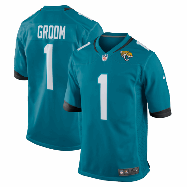 Number 1 Groom Jacksonville Jaguars Nike Game Jersey - Teal